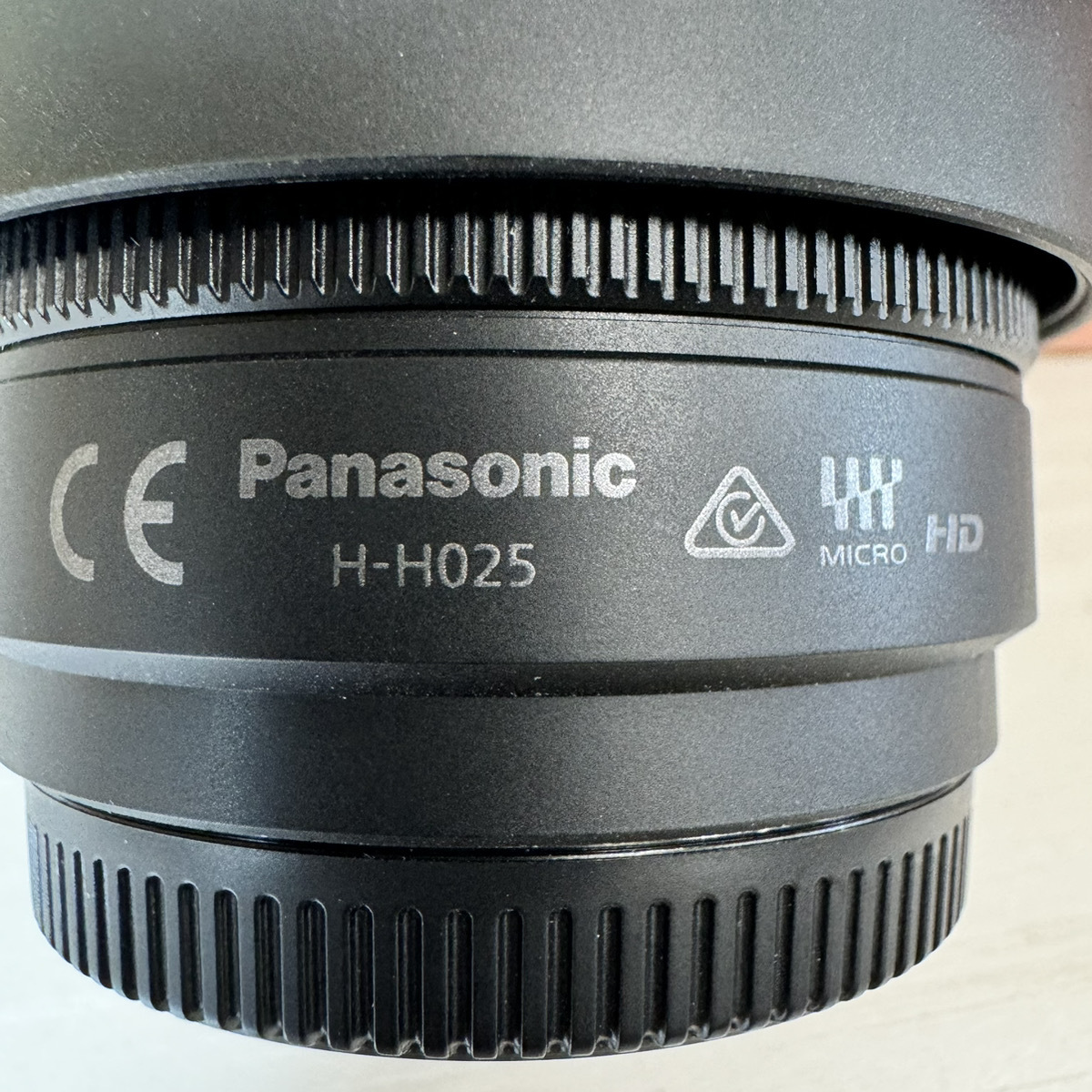 4690-01*Panasonic Panasonic LUMIX Lumix single burnt point lens ASPH. H-H025-K black camera lens *