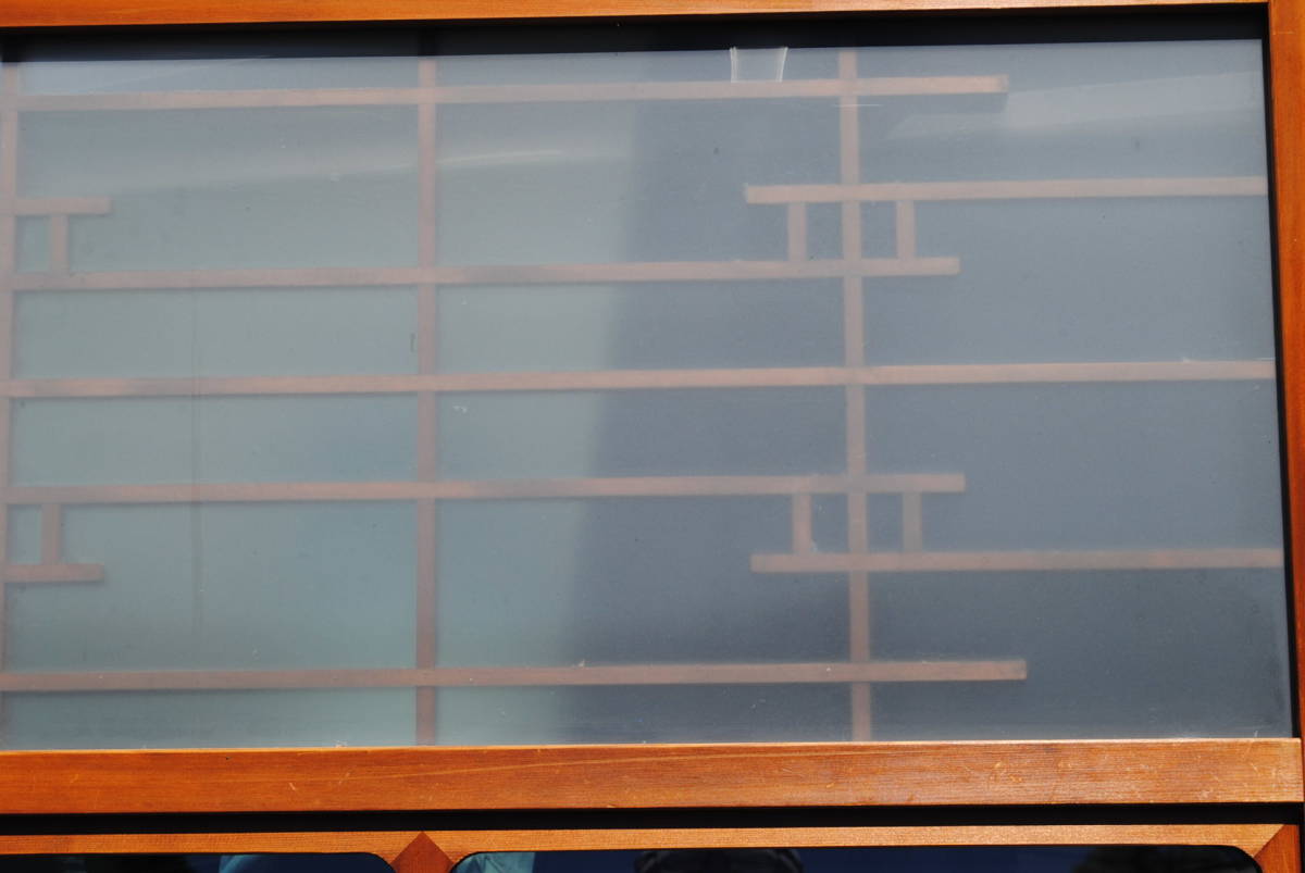  вместе 5 Showa Retro уровень другой полки форма комплект . умение прозрачный & половина потертость стекло обивка из дерева . дверь 1750x930x30 мм 