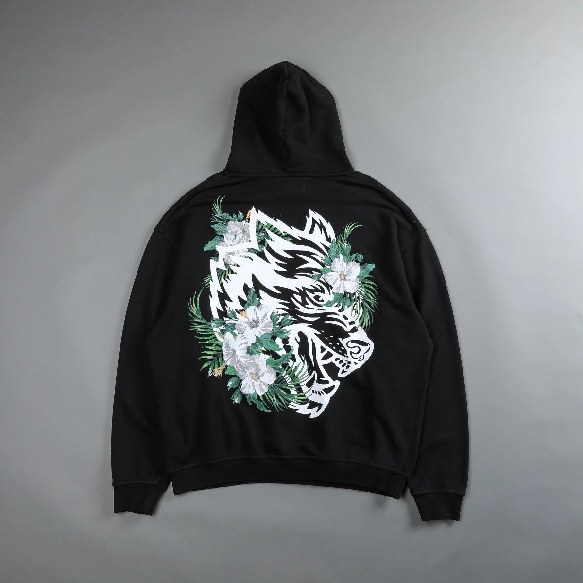 Darc Sport OHANA NATIVE WOLF PIERCE HOODIE BLACK L ダルクスポーツ オハナ ネイティブ ウルフ ピアス フーディー パーカー ブラック 黒