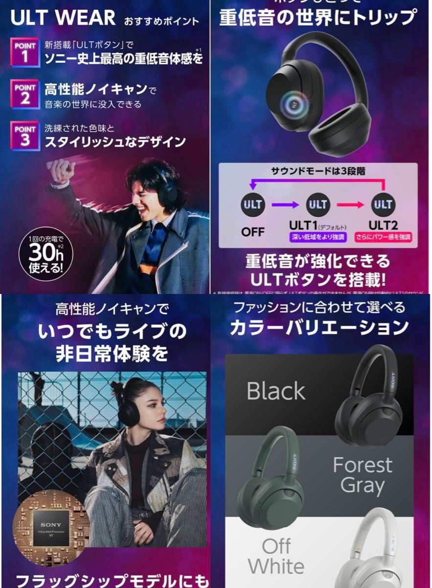 新品未開封 WH-ULT900N オフホワイト ステレオヘッドホン ULT 新品未開封 WH-ULT900N オフホワイト ステレオヘッドホン ULT