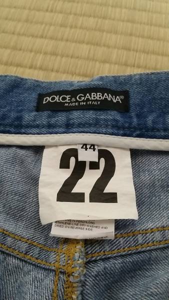 DOLCE&GABBANA ドルチェ&ガッバーナ ◆ 正規品 22 デニム ハーフパンツ 44 ショーツ ロゴプレート_画像3