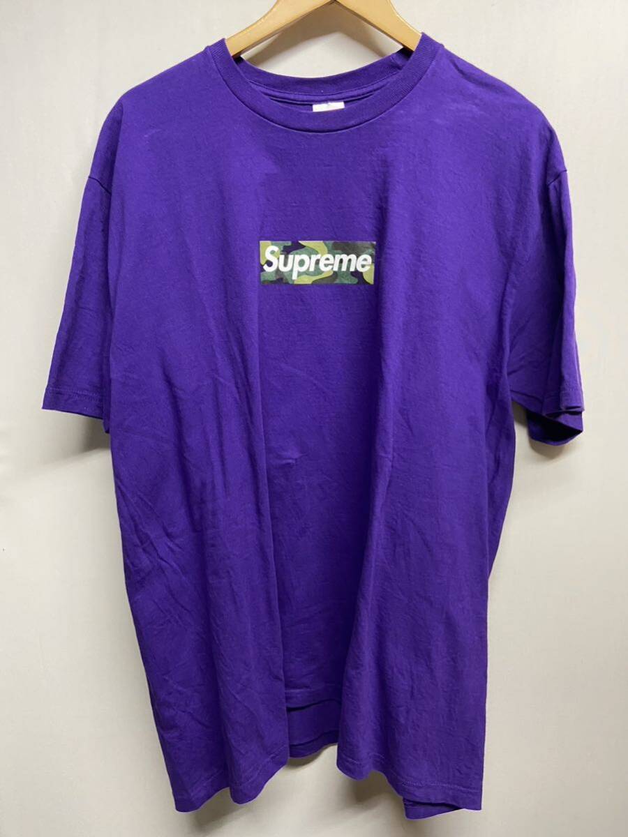 【Supreme シュプリーム】Tシャツ XL コットン パープル 23AW Box Logo ストリート 2406oki n