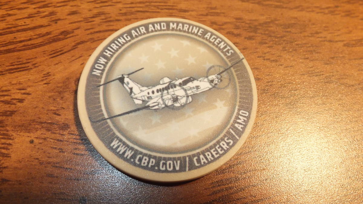 【CBP】アメリカ合衆国税関国境警備局航空海上部隊USボーダープロテクション AIR and MARINEチャレンジコインポーカーチップメダル_【CBP】オリジナルポーカーチップコイン