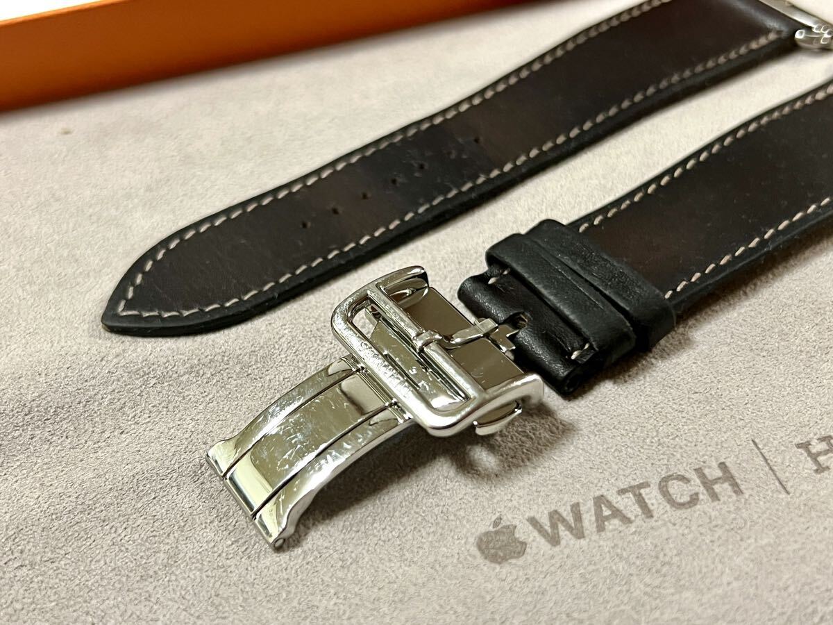 2389 美品 Apple Watch エルメス エベンヌ バックルレザー 即決 送料無料 Apple Watch Hermes エベンヌ Dバックル シンプル