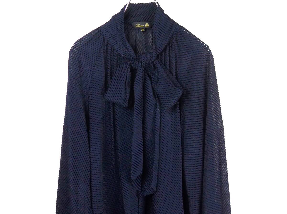 Drawer ドゥロワー 18AW シルクレーヨン ジャカード ボウ Drawer ドゥロワー 18AW シルクレーヨン ジャカード ボウ