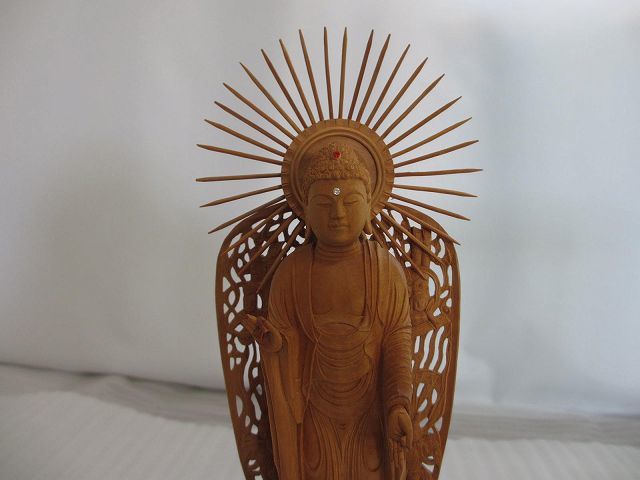 白檀　木製仏像　阿弥陀如来　新品・未使用　u542_画像5