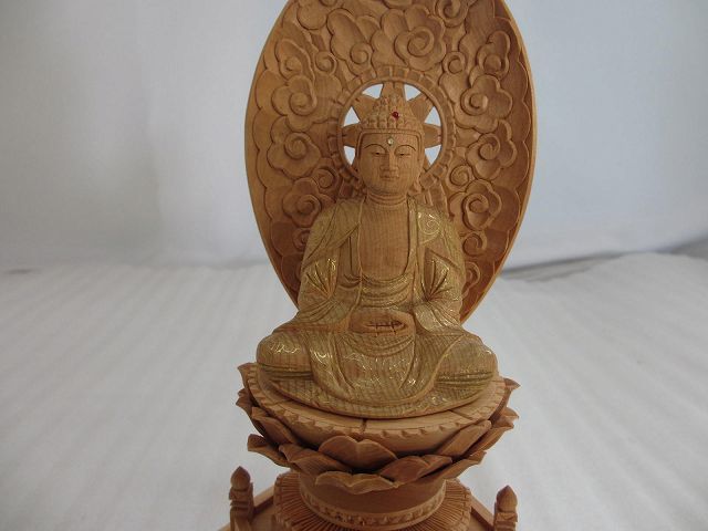  wooden Buddhist image seat .... total height approximately 23.5 centimeter new goods * unused u551
