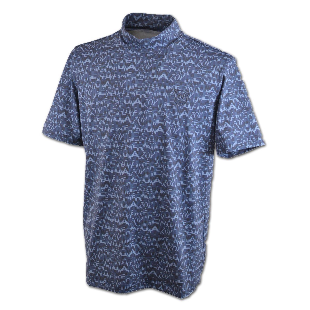 30%OFF【ZOYゾーイ】メンズ 半袖ハイネックシャツ M(1) 紺 071442001-85 ゴルフ おしゃれ かっこいい 上質素材 @