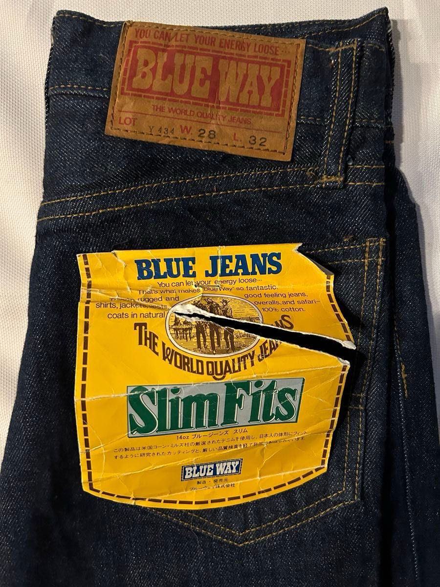 希少BLUEWAY1972'S ヴィンテージ デッドストックデニム スリム 希少BLUEWAY1972'S ヴィンテージ デッドストックデニム スリム