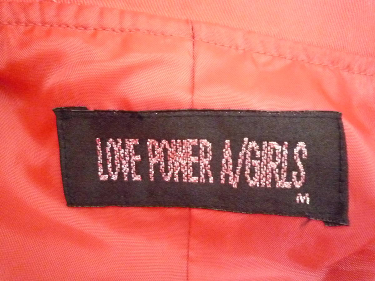 ★　LOVE POWER A / GIRLS　ハーフコート　大きなボタン　オレンジ系赤　（ M )_画像3