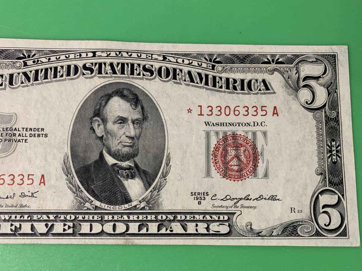 アメリカ 5ドル札 ☆スターノート☆ $5札 米ドル 紙幣 ラッキー 幸運 リンカーン大統領 アメリカ 5ドル札 ☆スターノート☆ $5札 米ドル 紙幣 ラッキー 幸運 リンカーン大統領