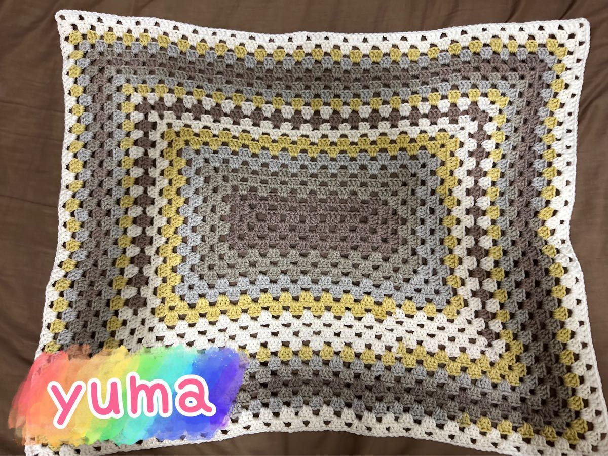 かぎ針編み ブランケット グラニースクエア グラデーション かぎ針編み ブランケット グラニースクエア グラデーション