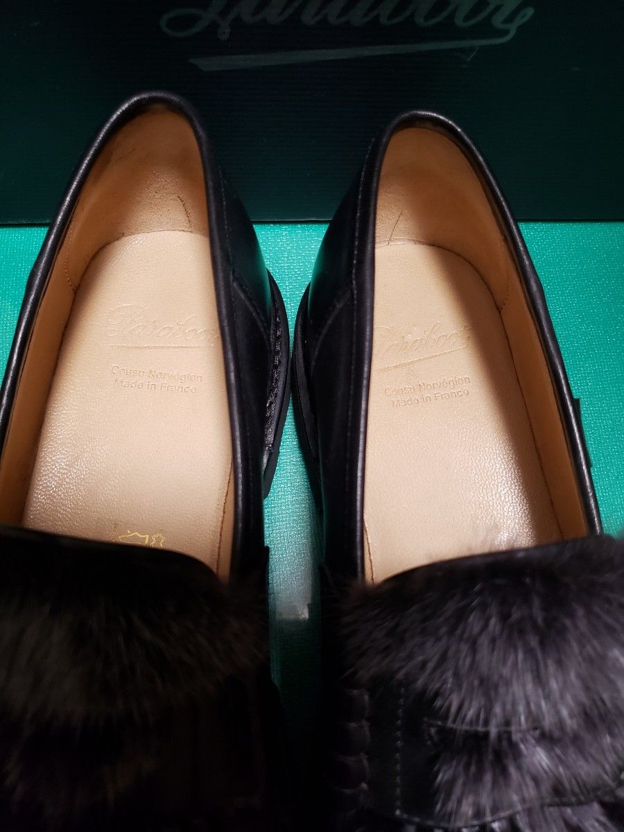 極美品】Paraboot パラブーツ Reims ランス ミンクファー 8 極美品】Paraboot パラブーツ Reims ランス ミンクファー 8