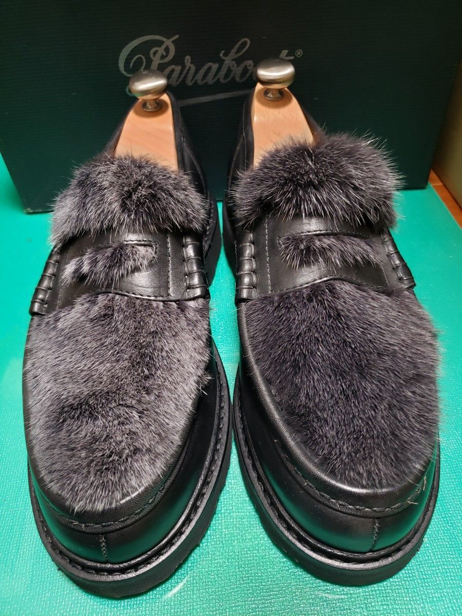 極美品】Paraboot パラブーツ Reims ランス ミンクファー 8 極美品】Paraboot パラブーツ Reims ランス ミンクファー 8