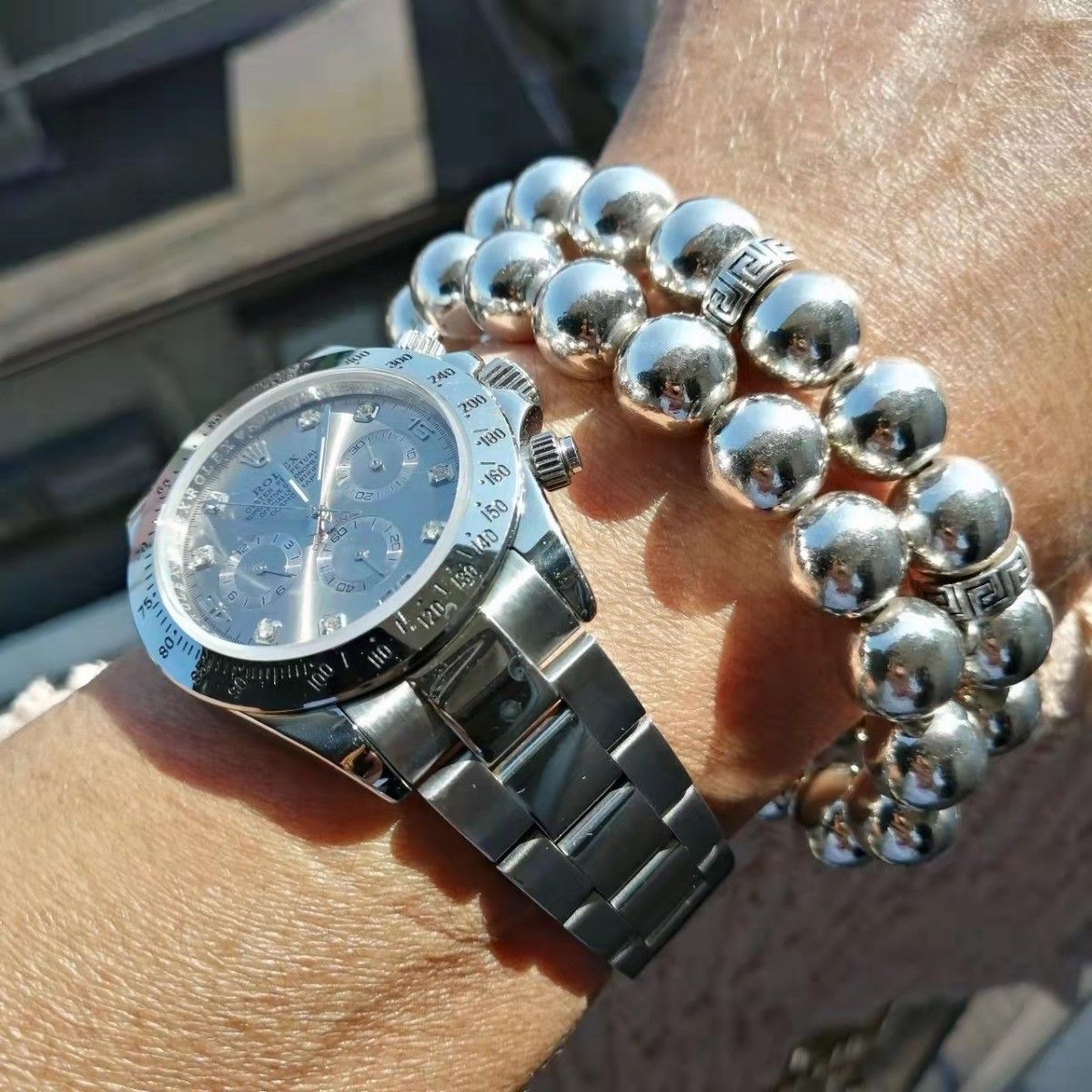 ブレスレット(数珠)日本未発売 silver925【10mm 】size各種 ブレスレット(数珠)日本未発売 silver925【10mm 】size各種