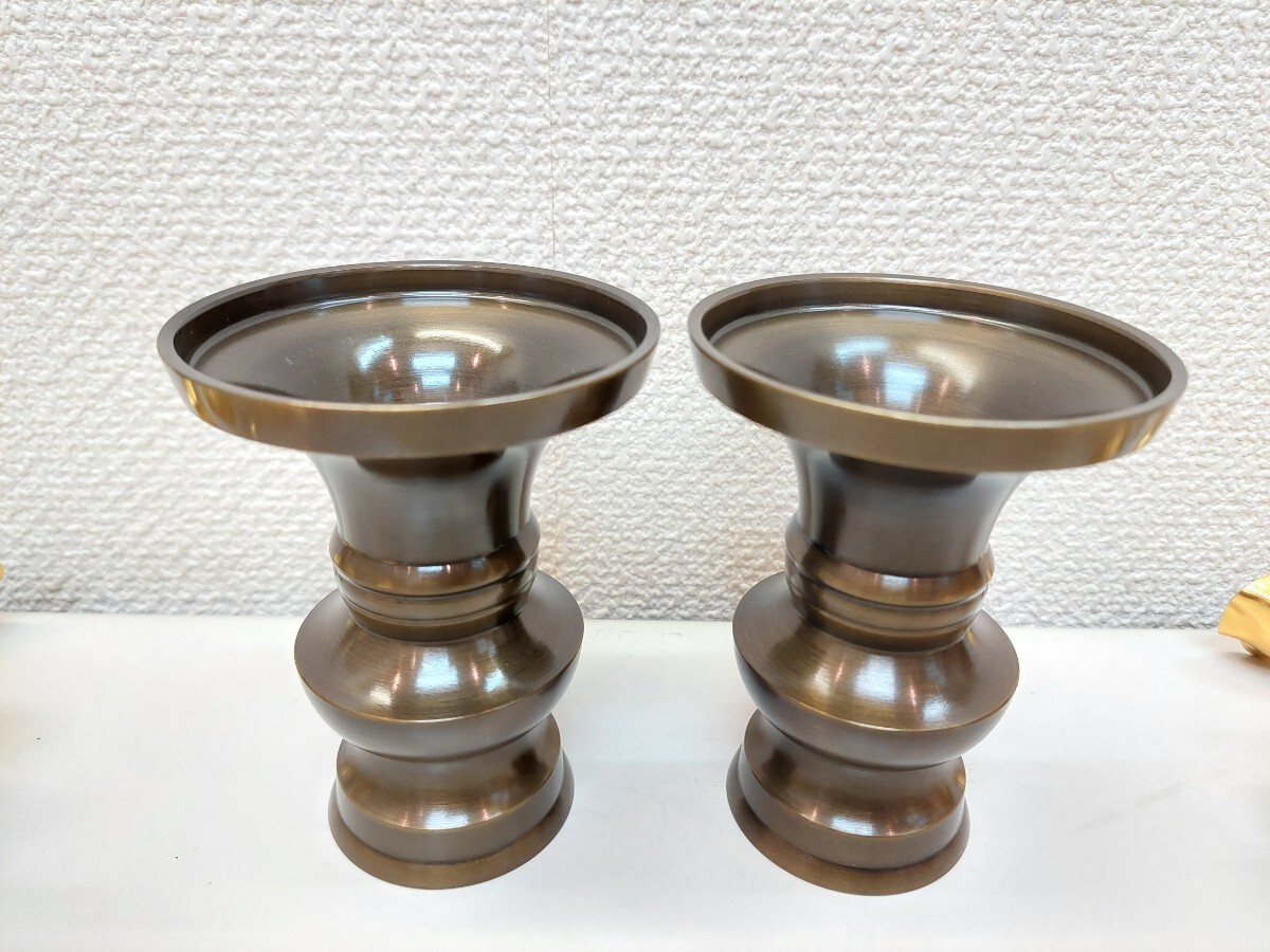 銅地法隆寺常花6寸 24金メッキ消金仕上げ (銅製常花|仏壇 銅地法隆寺常花6寸 24金メッキ消金仕上げ (銅製常花|仏壇