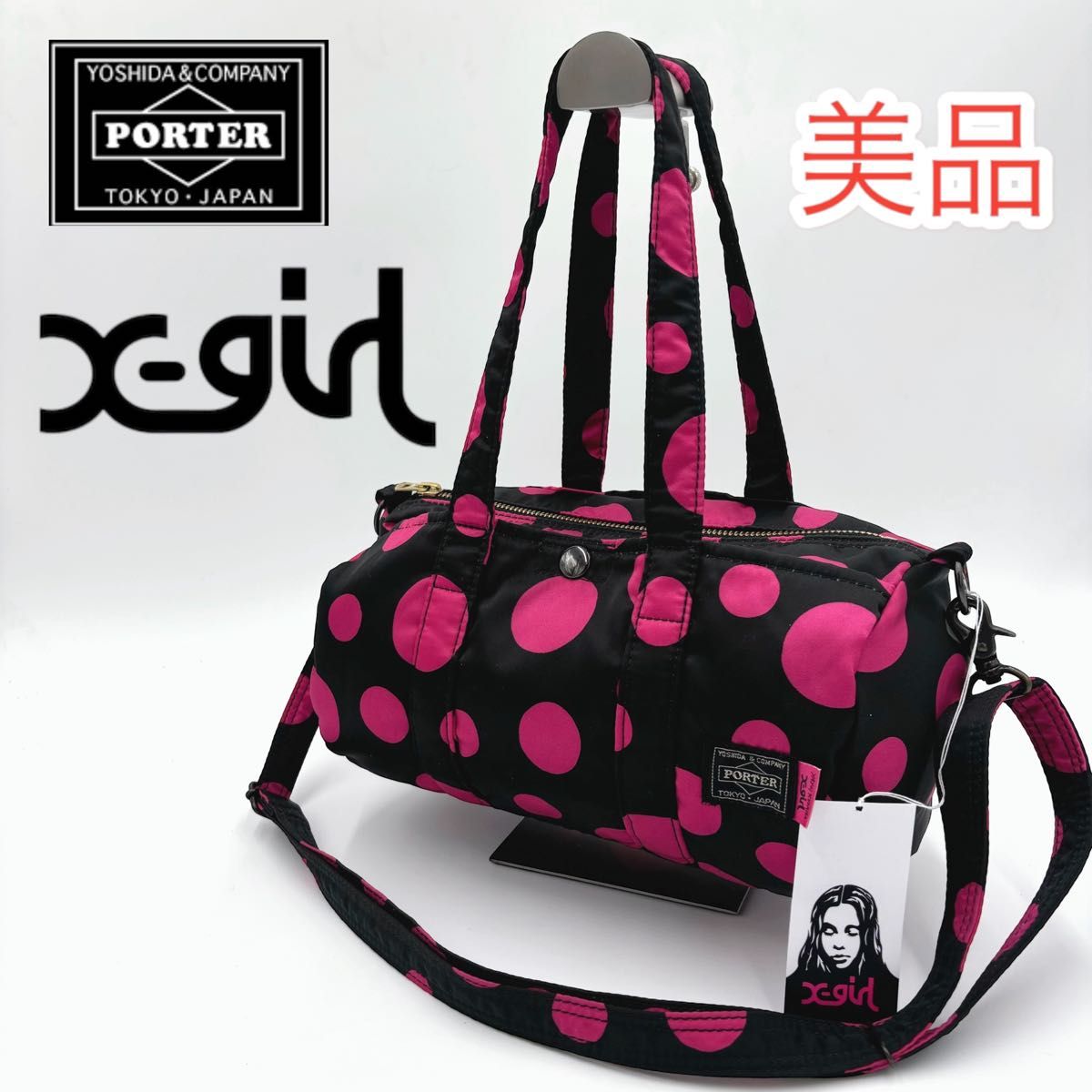 希少品】PORTER × 草間彌生 × X-girl トリプルコラボ ショルダー 希少品】PORTER × 草間彌生 × X-girl トリプルコラボ ショルダー