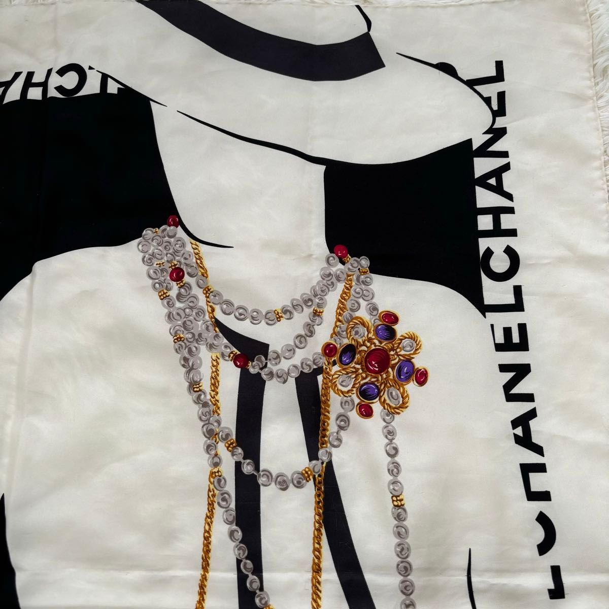 CHANEL シャネル シルク スカーフ ココシャネル マドモアゼル CHANEL シャネル シルク スカーフ ココシャネル マドモアゼル