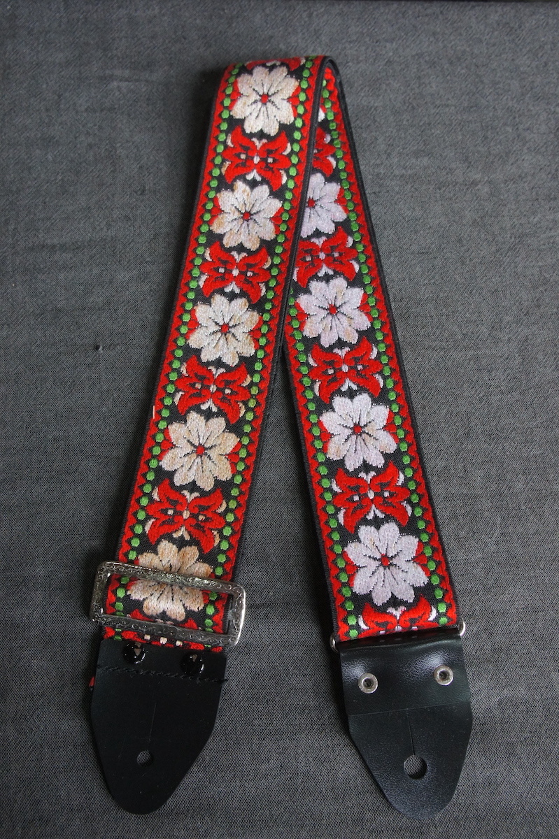 70's ジミヘン同色柄 ヒッピーストラップ 刺繍 ビンテージ 彫刻 70's ジミヘン同色柄 ヒッピーストラップ 刺繍 ビンテージ 彫刻
