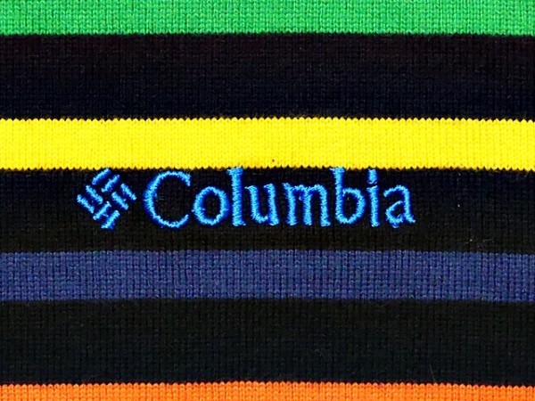 即決★Columbia★メンズL/Tシャツ/コロンビア/希少/カラフル/ストライプ/横縞/半袖/アウトドア