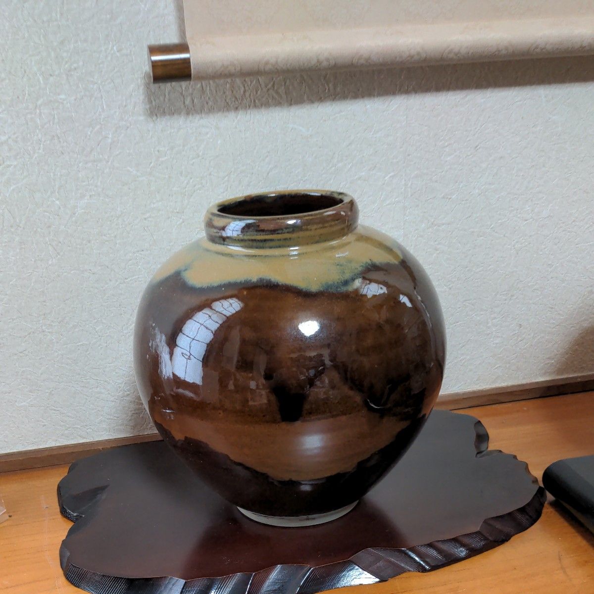 小石原焼 大きな花瓶や飾り壺 インテリア雑貨 高さ26c Max周囲は 小石原焼 大きな花瓶や飾り壺 インテリア雑貨 高さ26c Max周囲は