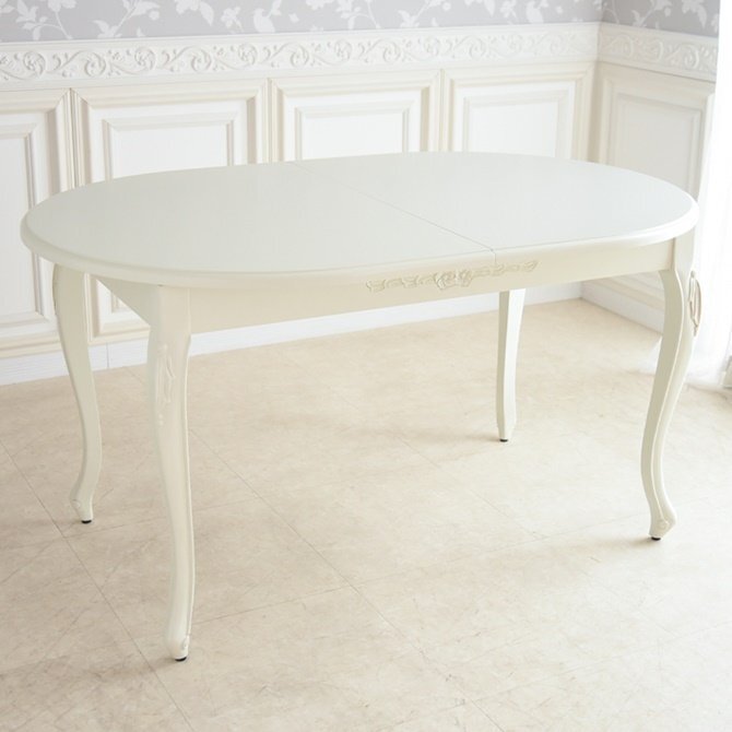[ outlet ]320,000 иен . длина тип овальный стол белый импорт мебель под старину европейский обеденный стол 