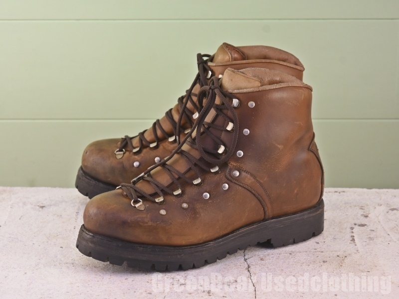 Z286 ビンテージ St Moritz トレッキングブーツ 良い味 茶 ブラウン メンズ 7 25cm