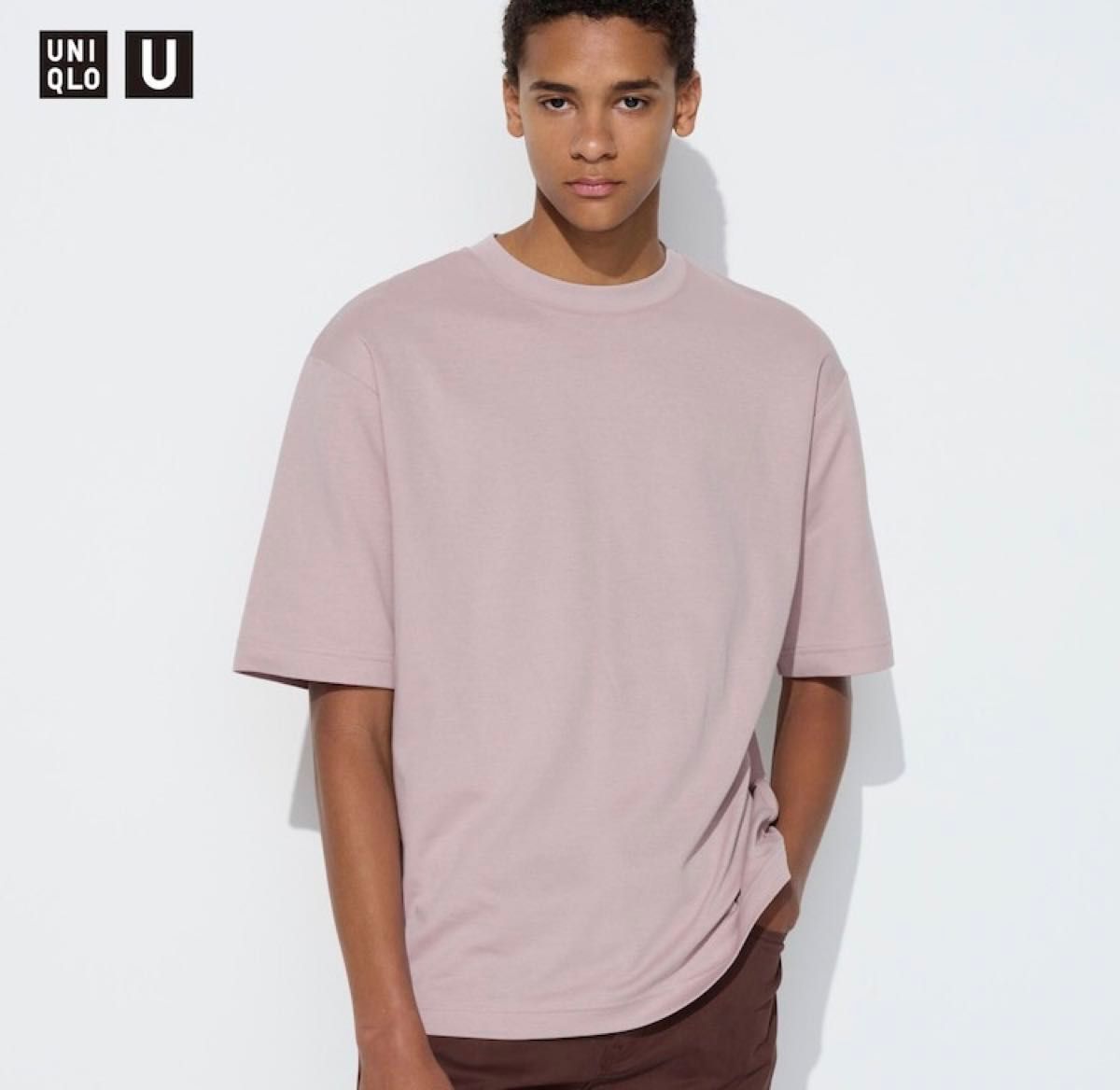 UNIQLO U エアリズムコットンオーバーサイズTシャツ(5分袖 UNIQLO U エアリズムコットンオーバーサイズTシャツ(5分袖