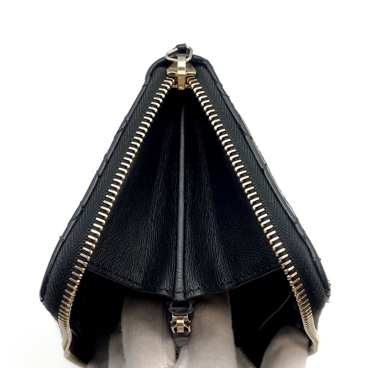 極美品】シャネル カメリア No 5 ステッチ ラウンドファスナー 極美品】シャネル カメリア No 5 ステッチ ラウンドファスナー