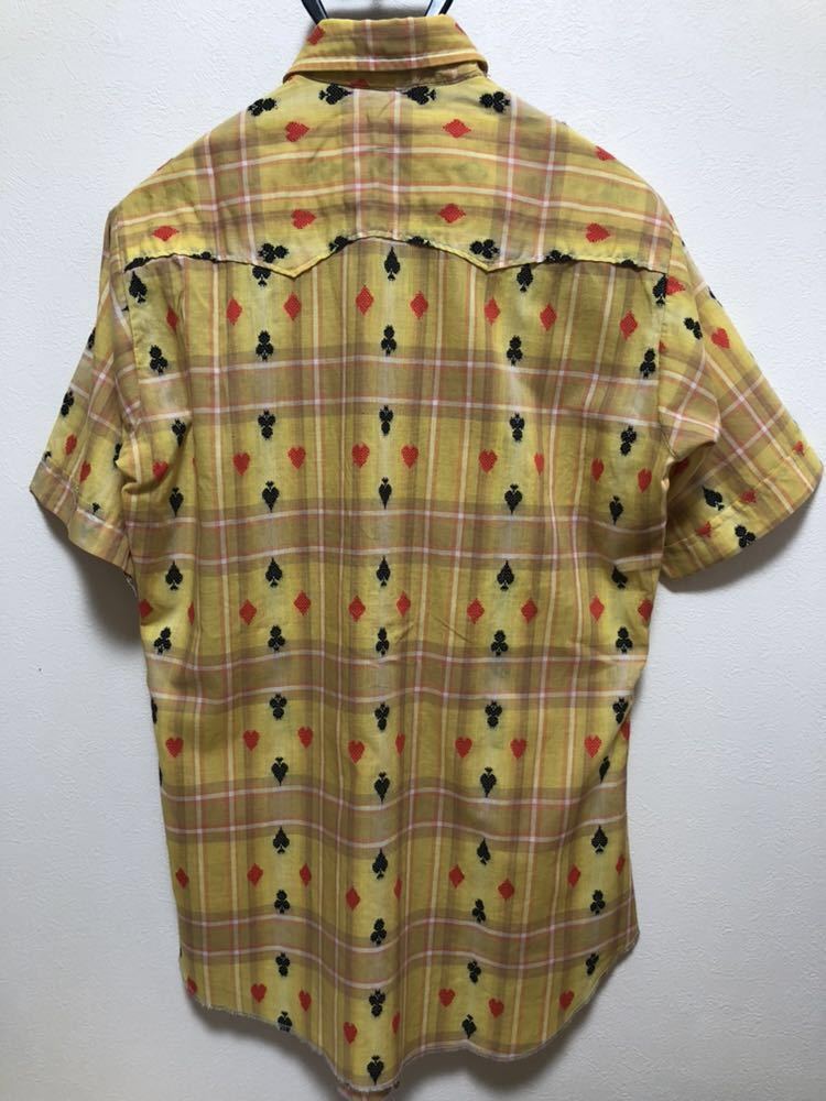  beautiful goods 60s Levi's sado Le Mans playing cards pattern we Stan shirt BIGE 50s 70s Vintage rockabilly gyaba shirt lock mount HbarC