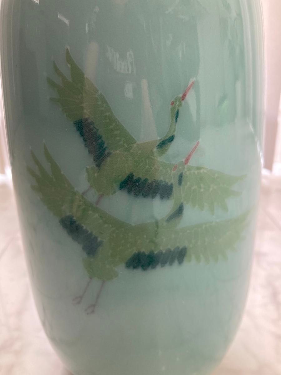 最終値下 古い 砥部焼 花瓶 陶詩窯作 鶴 陶印 陶器 美術品 花 最終値下 古い 砥部焼 花瓶 陶詩窯作 鶴 陶印 陶器 美術品 花