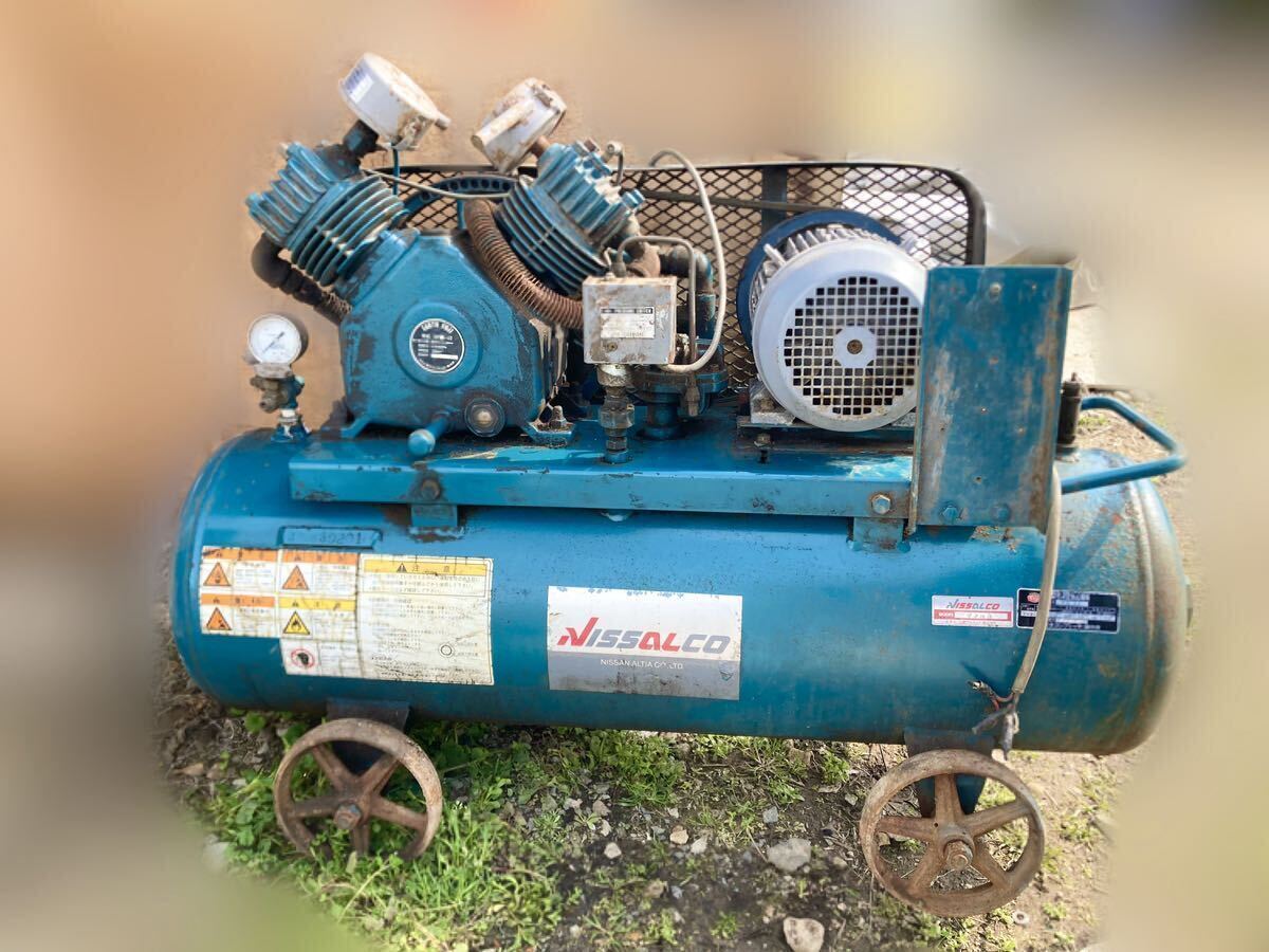 山形 引き取り☆NISSALCOエアーコンプレッサー FS-22 タンク99L 山形 引き取り☆NISSALCOエアーコンプレッサー FS-22 タンク99L
