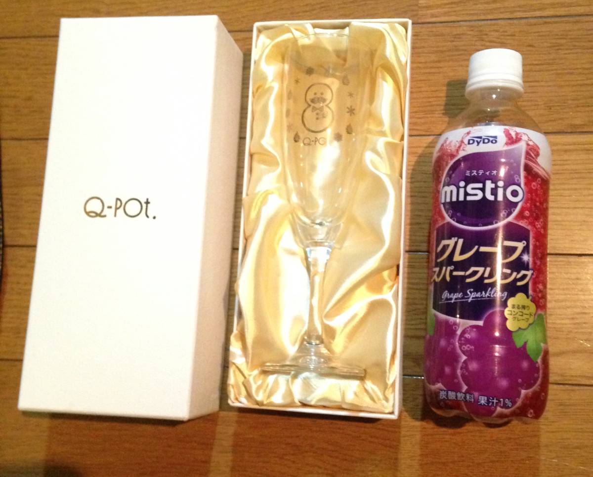 Q-Pot. Japan limitation champagne glass glass Q-pot cue pot new goods unused ultra rare nobeliti