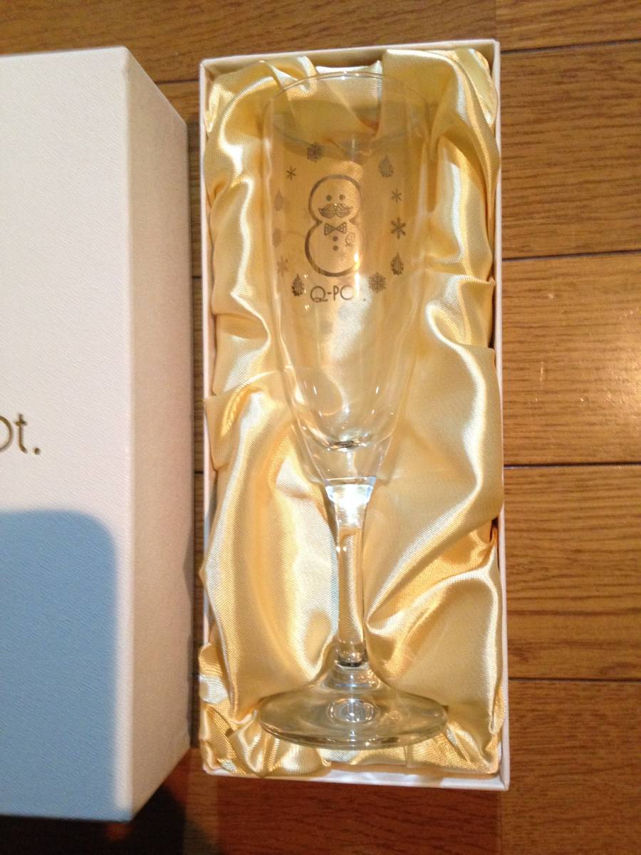 Q-Pot. Japan limitation champagne glass glass Q-pot cue pot new goods unused ultra rare nobeliti