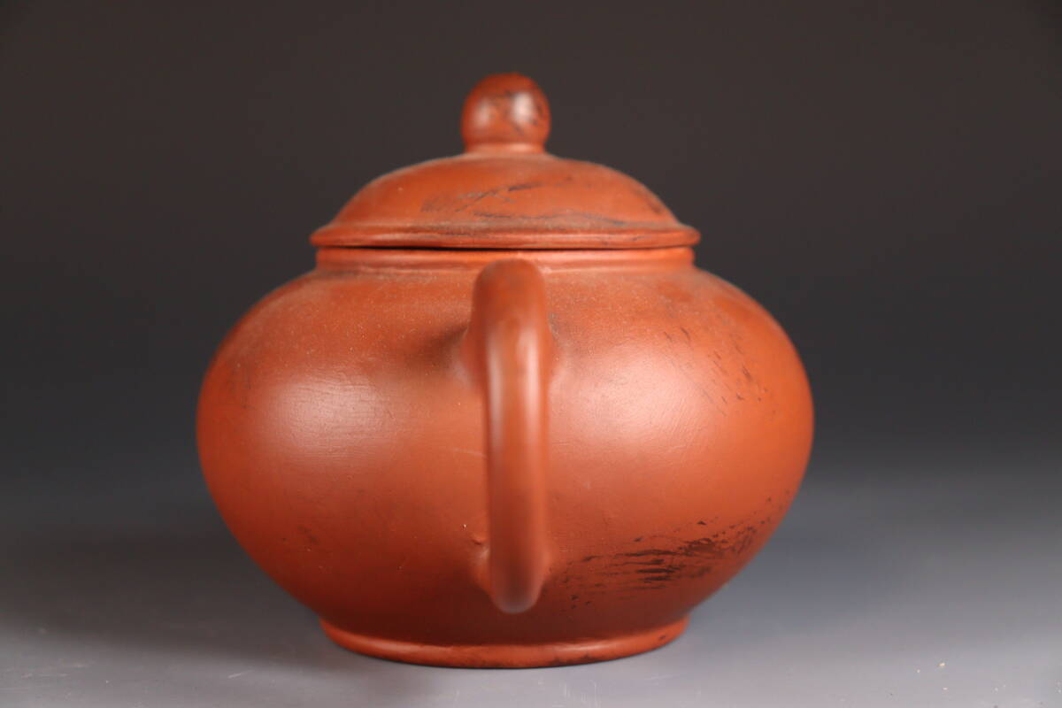 中国美術 古玩 青磁雙耳お茶入れ 茶道具 蔵出し品 中国古玩 唐物 朱泥 中国宜興 後手急須 煎茶道具 A179