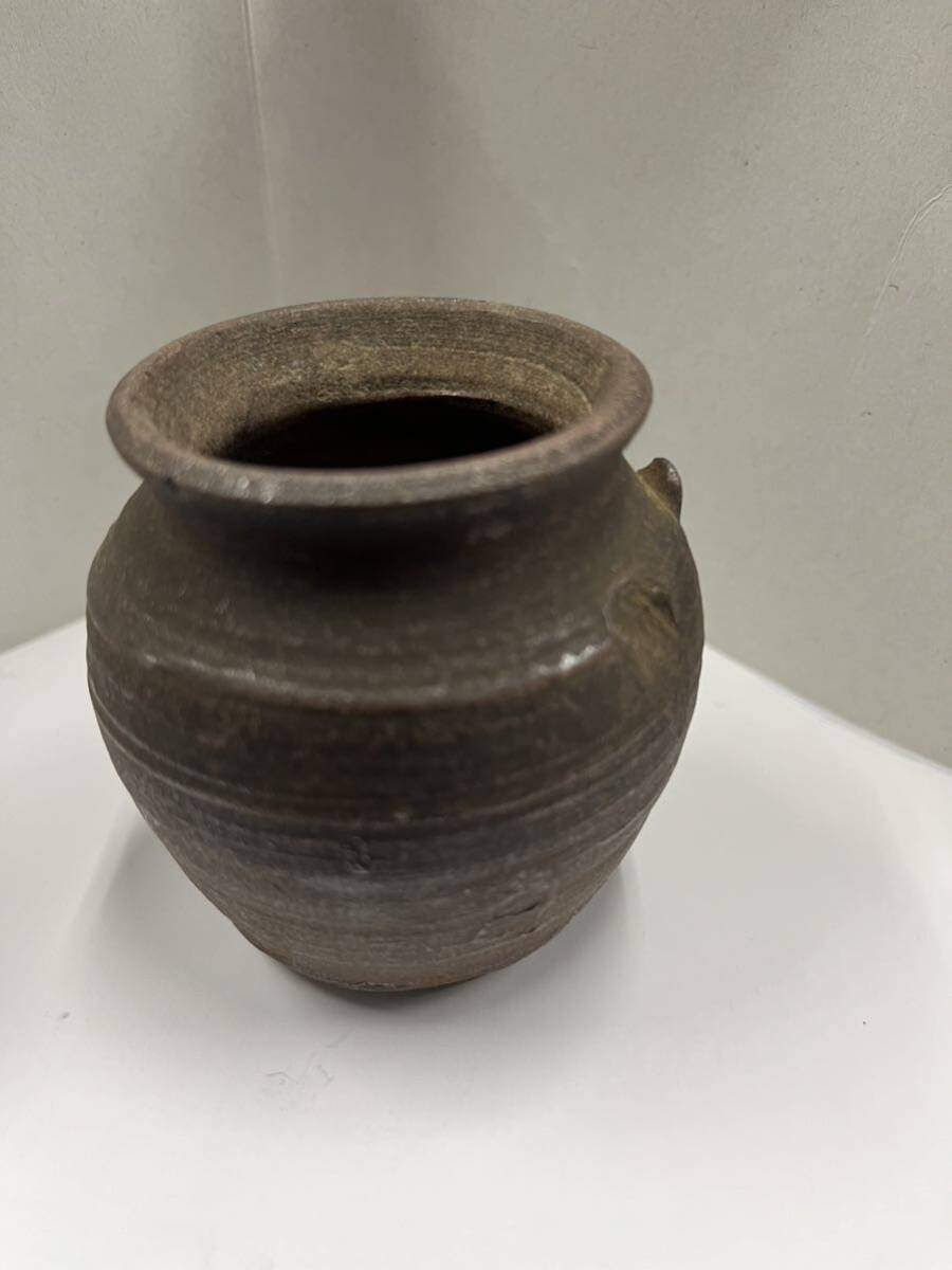 504309 金重陶陽 作 備前焼花入(金重道明識箱)茶道具・花瓶 504309 金重陶陽 作 備前焼花入(金重道明識箱)茶道具・花瓶