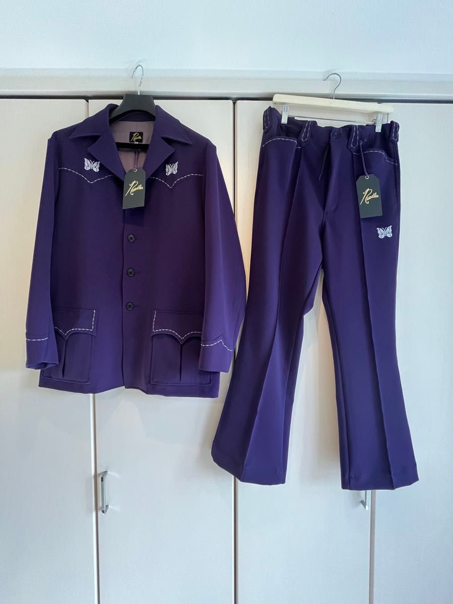 NEEDLES WESTERN LEISURE JACKET PANT PE/PU DOUBLE CLOTH NEEDLES WESTERN LEISURE JACKET PANT PE/PU DOUBLE CLOTH