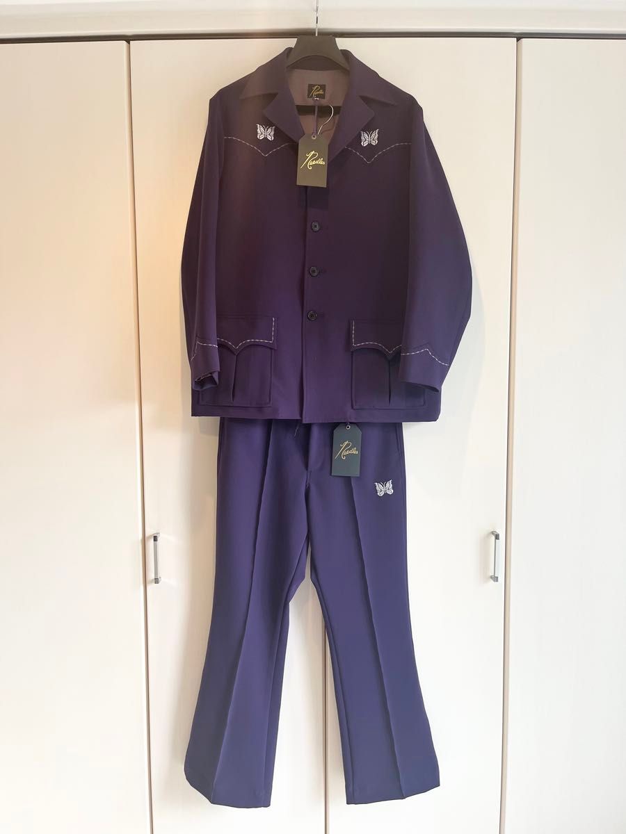 NEEDLES WESTERN LEISURE JACKET PANT PE/PU DOUBLE CLOTH NEEDLES WESTERN LEISURE JACKET PANT PE/PU DOUBLE CLOTH