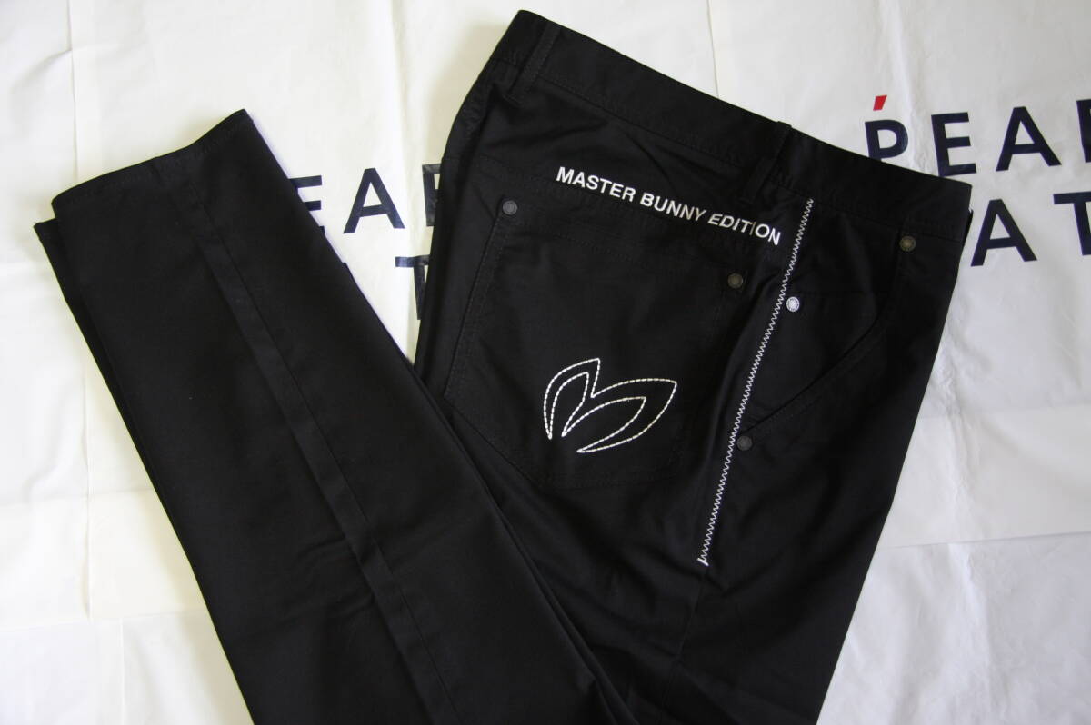 ★正規品★パーリーゲイツ PEARLY GATES マスターバニーエディション★超人気 ”定番商品”薄手生地ストレッチパンツ★強ストレッチ★黒 5L