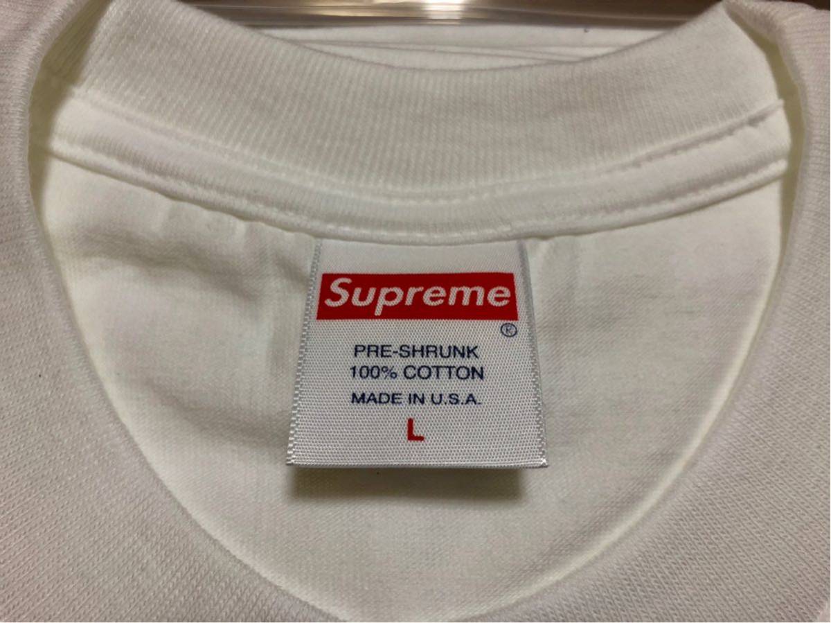 代理店 新品 Supreme 白M TEE Logo Box Swarovski Tシャツ/カットソー(半袖/袖なし)