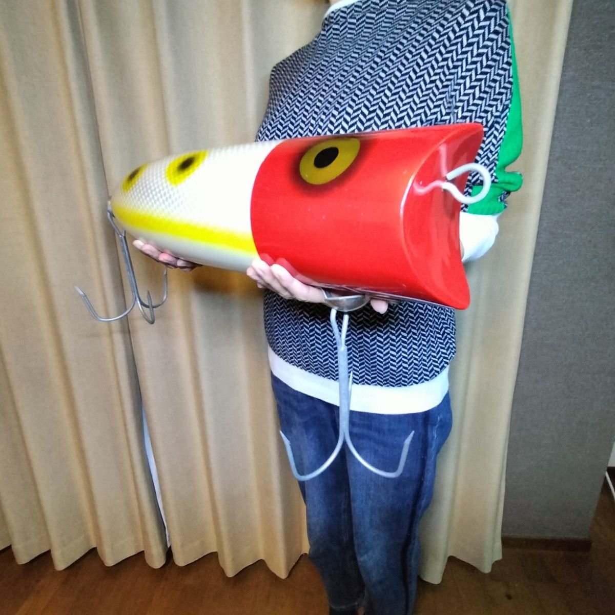 激レア】HEDDON ヘドン ラッキー13 超デカいルアー オブジェ 激レア】HEDDON ヘドン ラッキー13 超デカいルアー オブジェ