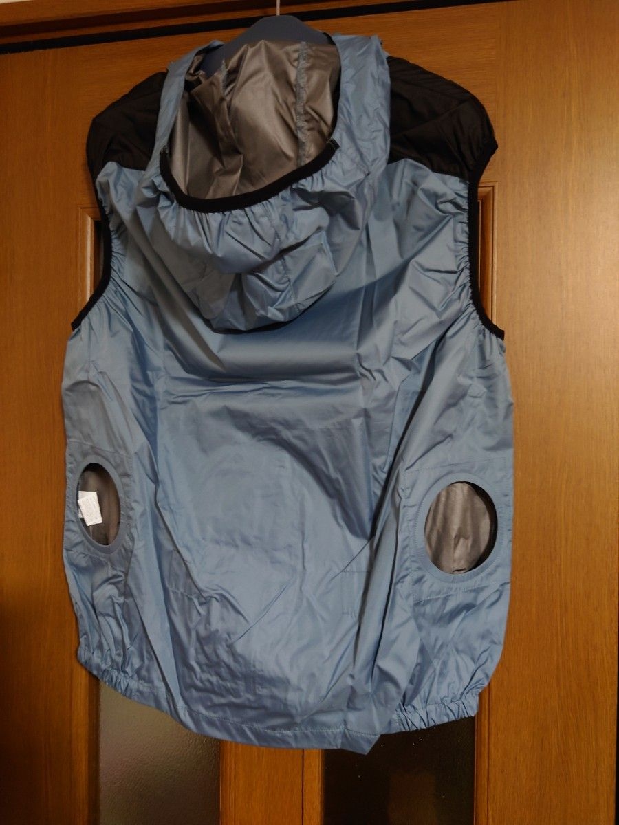 新品空調服 ベスト XEBEC(ジーベック)フード付き　LL(日本サイズＬ)ブルーグレー　空調服のみ