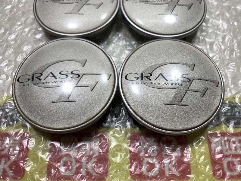 ４枚　ヨコハマ　GRASS　センターキャップ　M-084　シルバー　直径/ツメ径：64/60.4_画像3