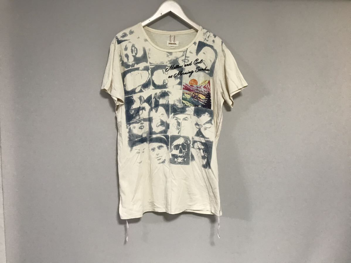 国内発送 DISEL/ディーゼル プリント 半袖コットンTシャツ 本物ディーゼルDIESELコットンフォトプリント半袖Tシャツメンズ