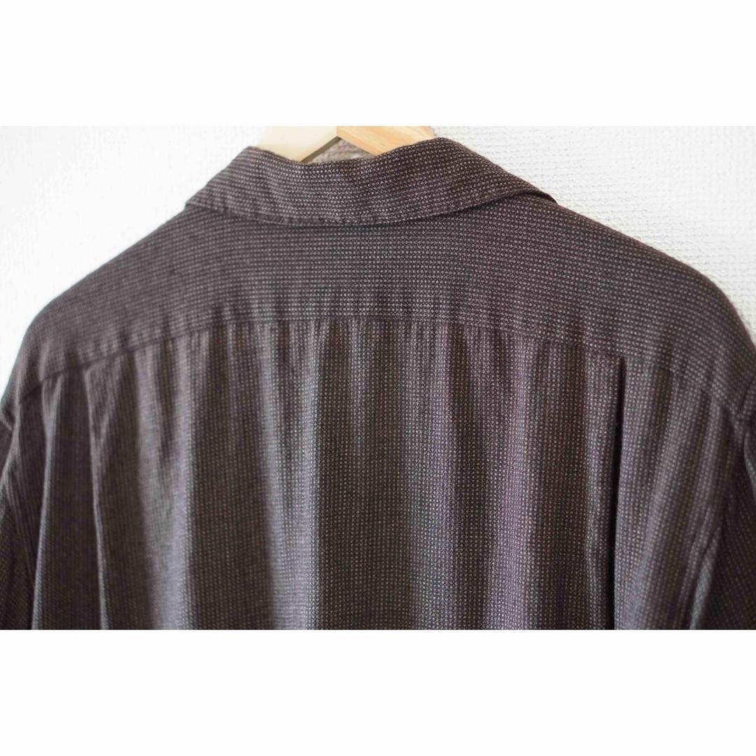 COMOLI コモリ ウールシャツ navy 4 縮絨ウール オープンカラー COMOLI コモリ ウールシャツ navy 4 縮絨ウール オープンカラー