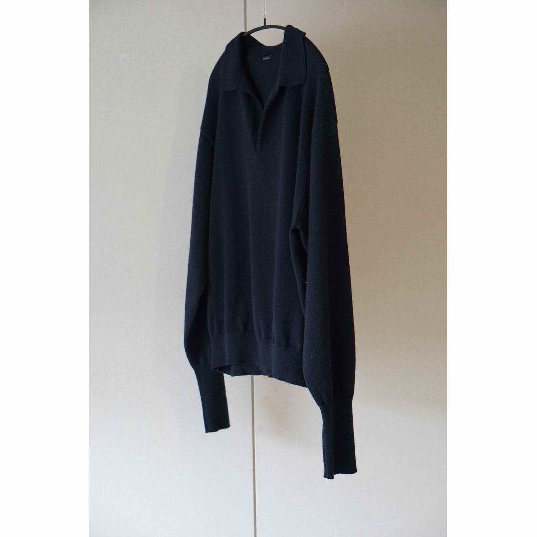 COMOLI コモリ カシミヤスキッパーニット(navy)W03-06006 size COMOLI コモリ カシミヤスキッパーニット(navy)W03-06006 size