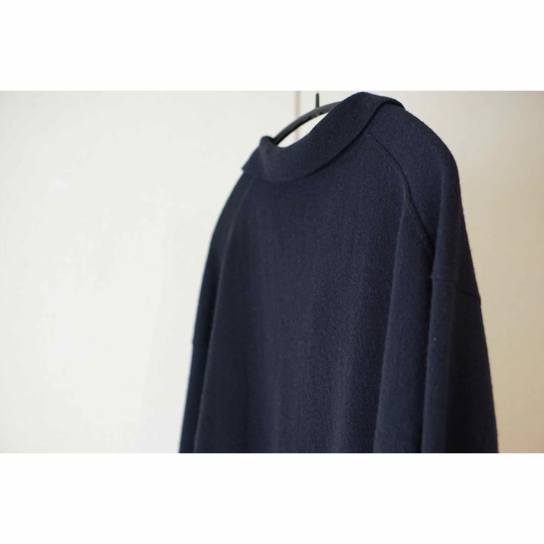 COMOLI コモリ カシミヤスキッパーニット(navy)W03-06006 size COMOLI コモリ カシミヤスキッパーニット(navy)W03-06006 size