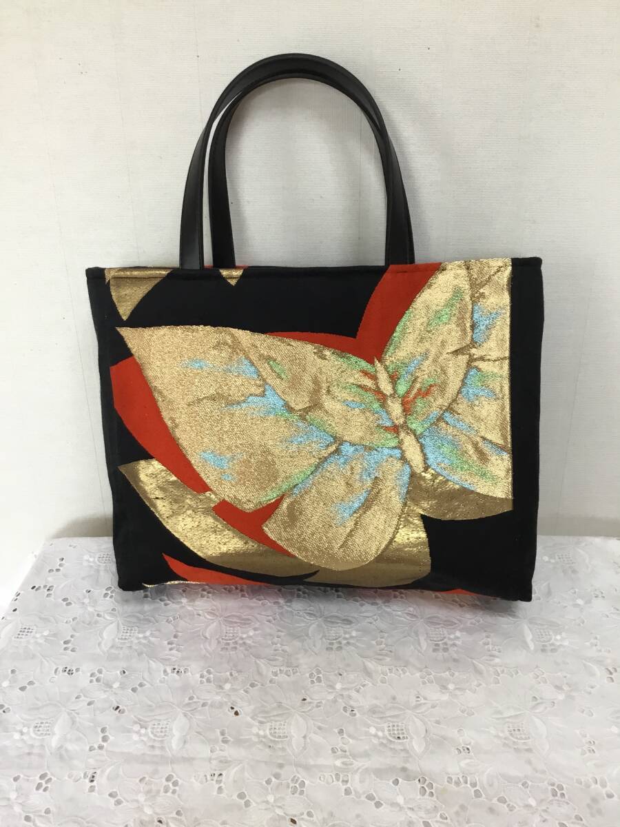 花ぷらら・ハンドメイド・リメイク・帯・カバン・トートバッグ・A4ファイル・147