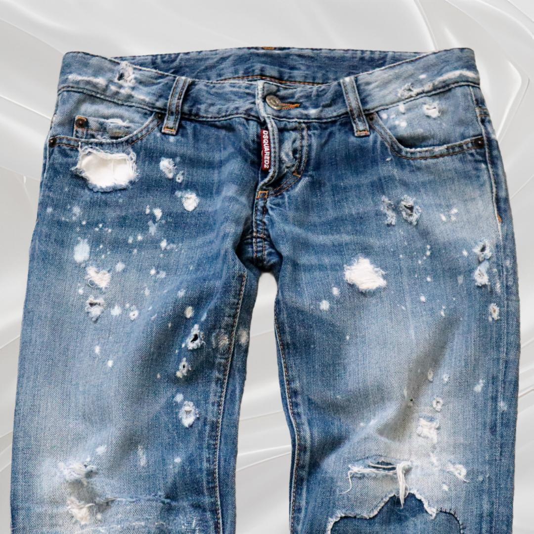 ディースクエアード/DSQUARED2 ダメージ加工デニムパンツ ディースクエアード/DSQUARED2 ダメージ加工デニムパンツ