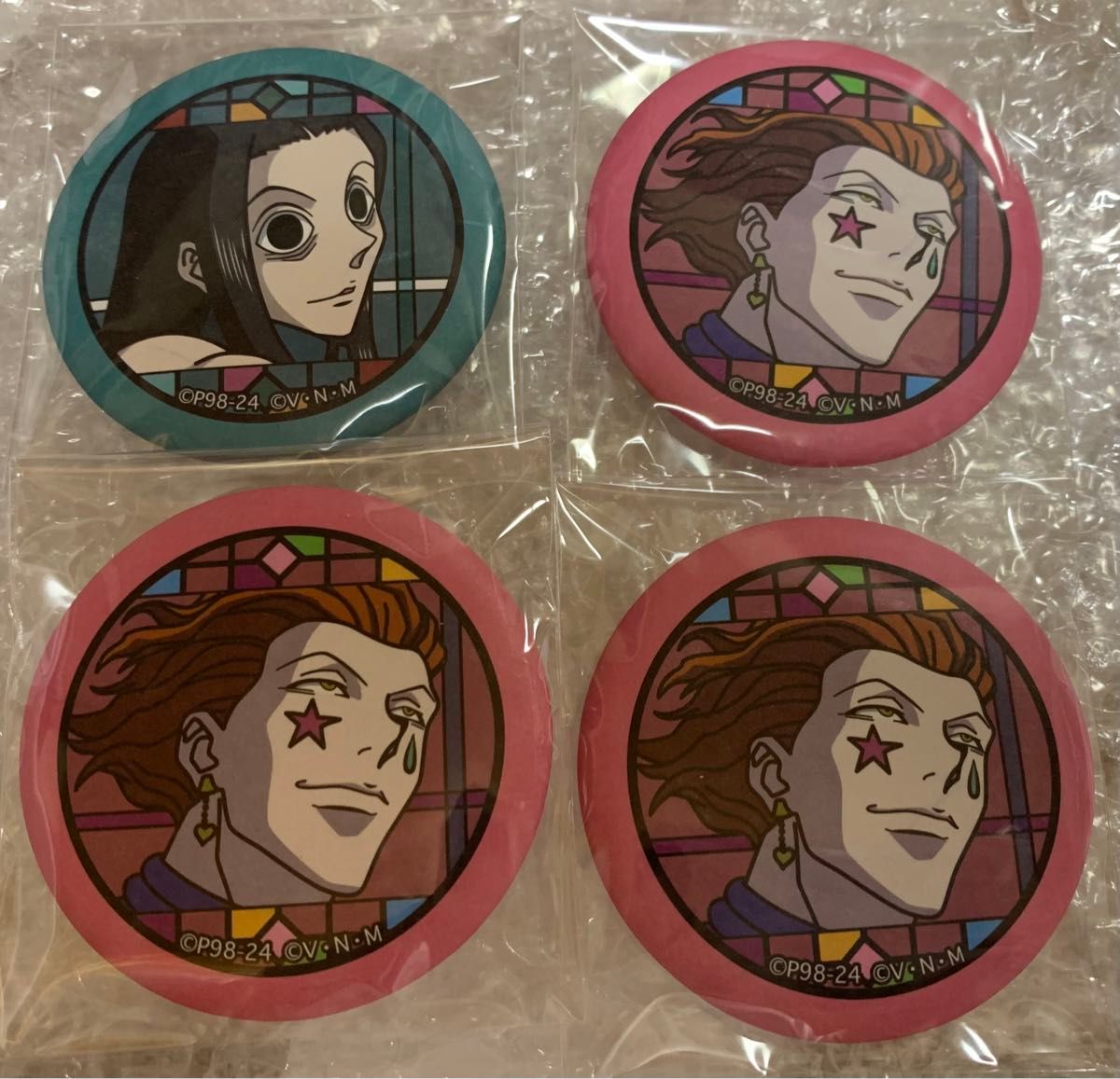 HUNTER × HUNTER 和紙缶バッジ ヒソカ イルミ ジャンプショップ HUNTER × HUNTER 和紙缶バッジ ヒソカ イルミ ジャンプショップ